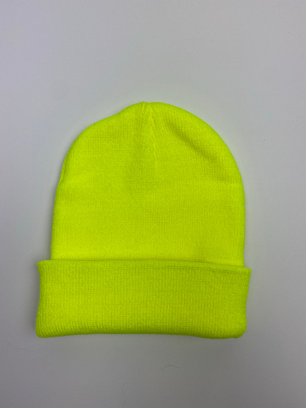 Neon Yellow Beanie Hat