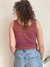 pink knit vintage tank top