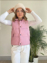 sleeveless puffer pink jacket 