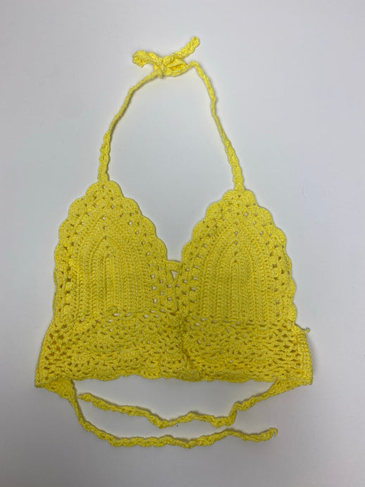 Yellow Crochet Bralette