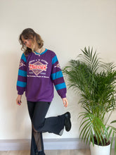 purple and blue stripe sweater