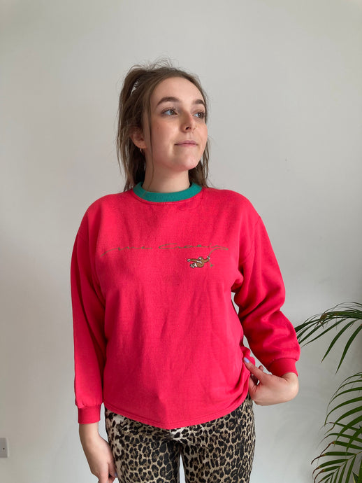 Pink Monkey Design Sweatshirt (S)