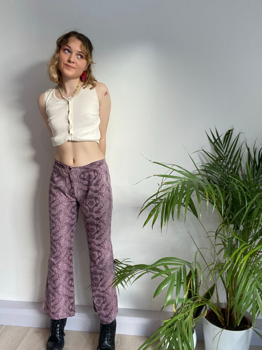 Vintage Purple Snakeskin Trousers