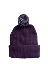 dark purple plum beanie