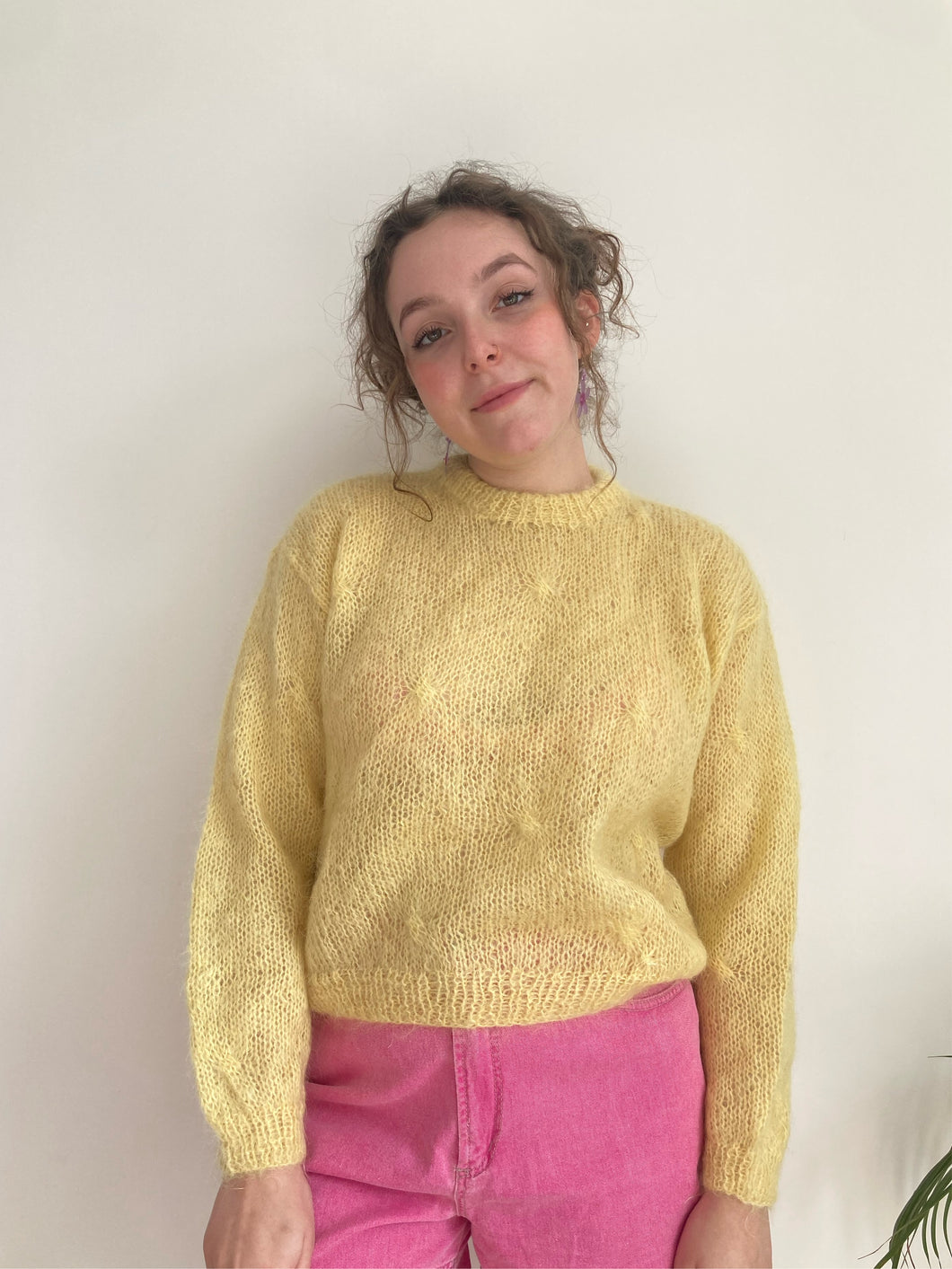 vintage lemon knit sweater