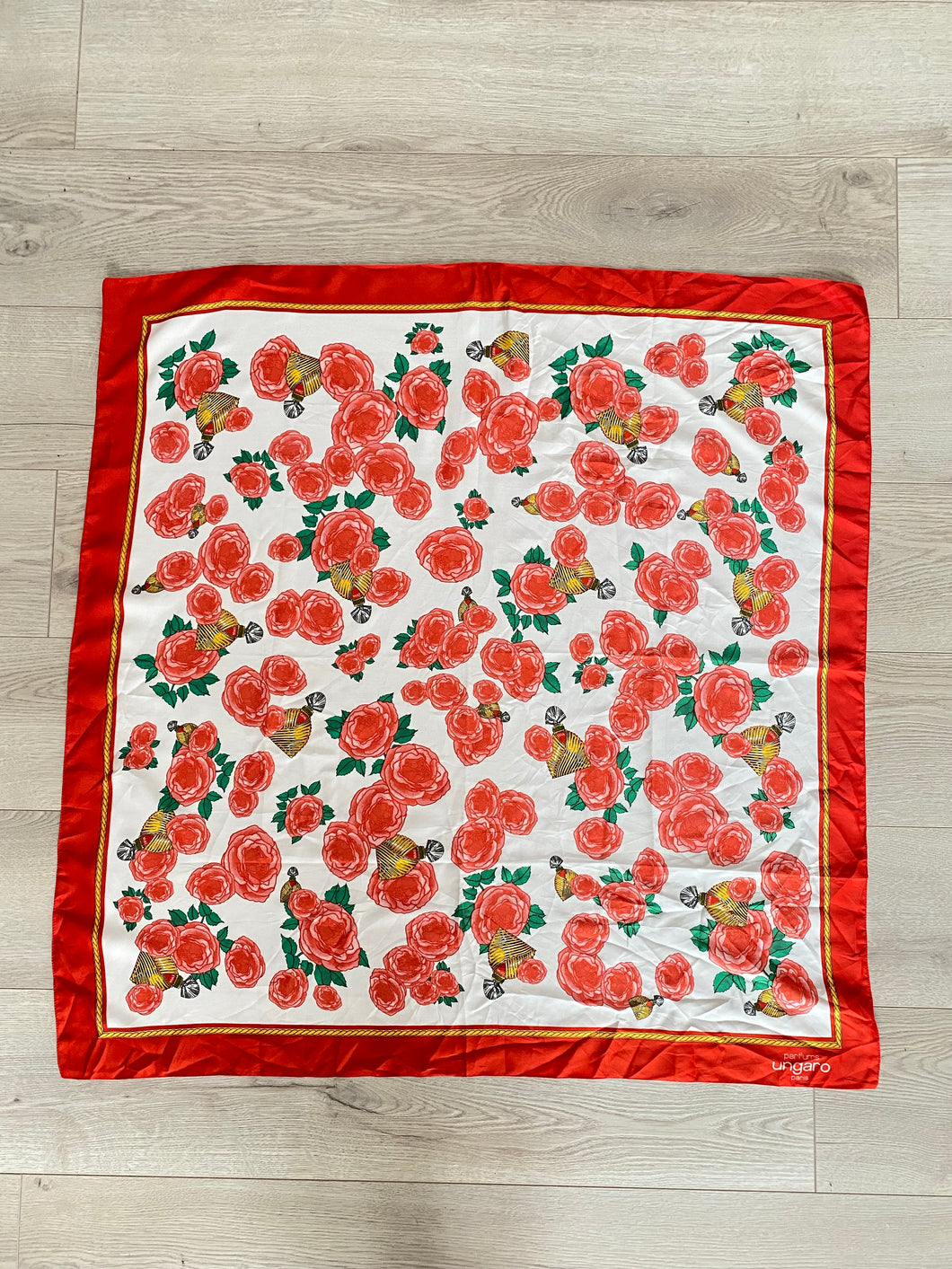 Vintage Rose Silk Scarf