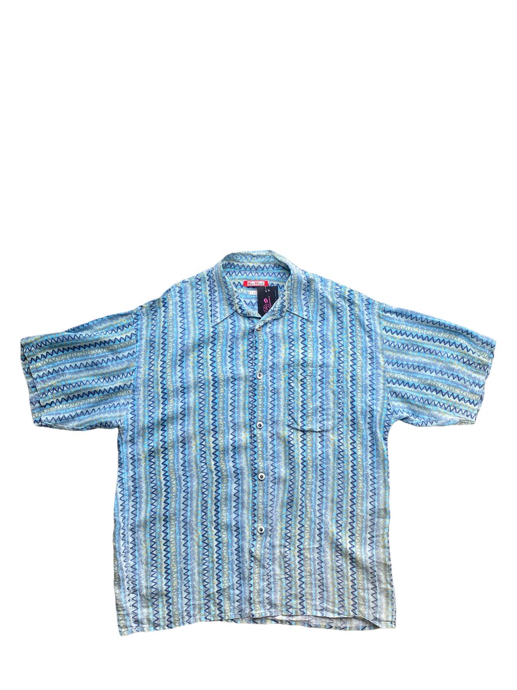 patterned vintage mens shirt size large