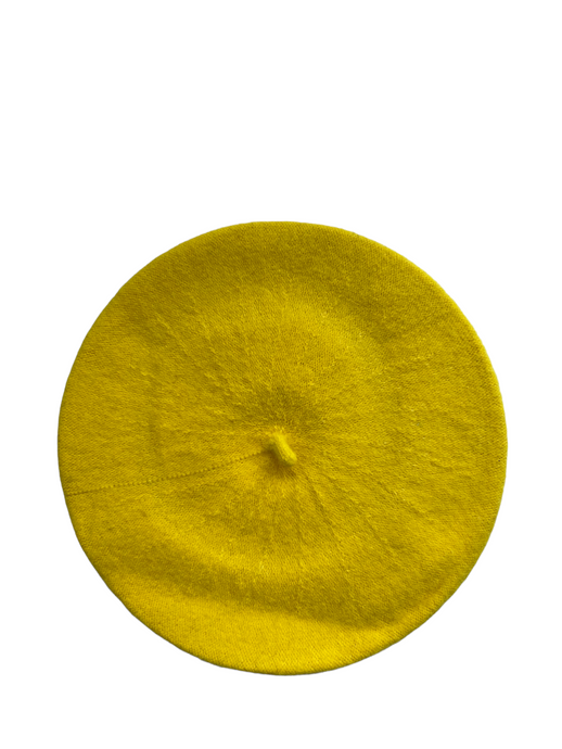 yellow beret hat