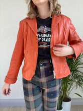 Vintage Orange Leather Jacket (S)