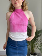 Vintage Pink and White Top