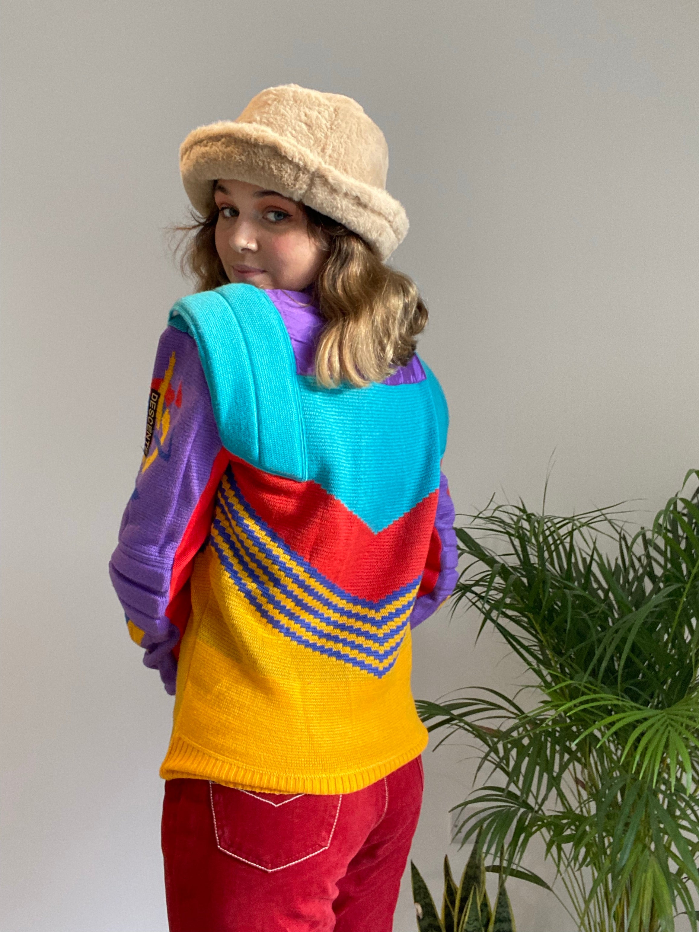 Purple Knit Sports Jacket (S)