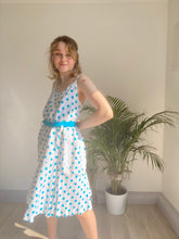 Vintage Blue Polka Dot Dress