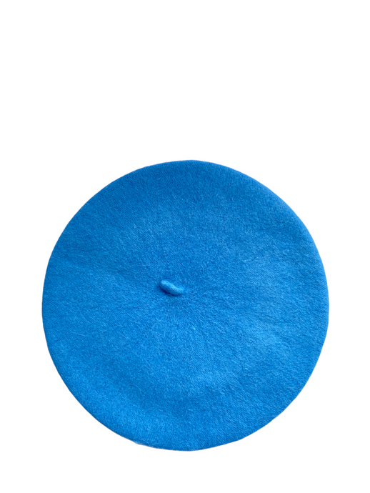 light blue beret hat