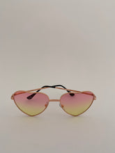 Pink Lens Heart Sunglasses