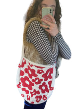 Black Flower Knit Tote
