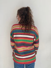 striped rainbow knit jumper