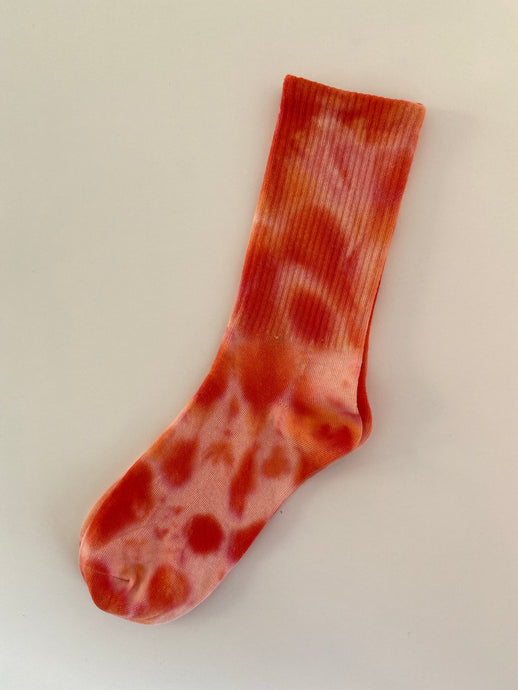 Red and Orange Tie Dye Socks