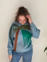 palm tree design knit jumper 