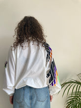 white eagle design vintage sports jacket