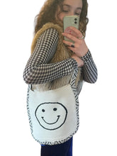 Orange Smiley Knit Tote