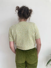 light green crop knit cardigan 