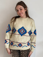 Cream Patterned Knit Jumper