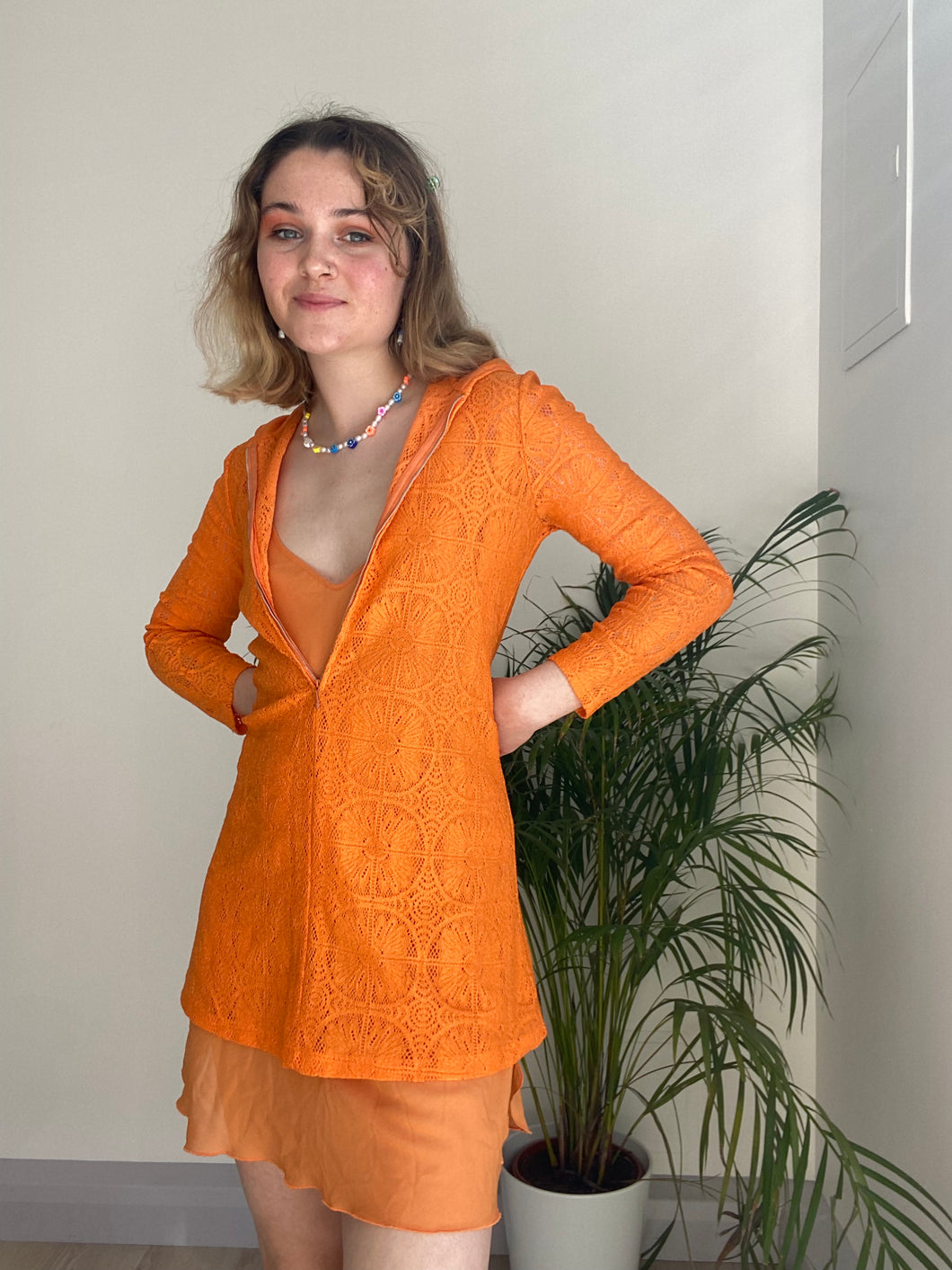 orange vintage dress