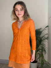 Petite Vintage Orange Dress