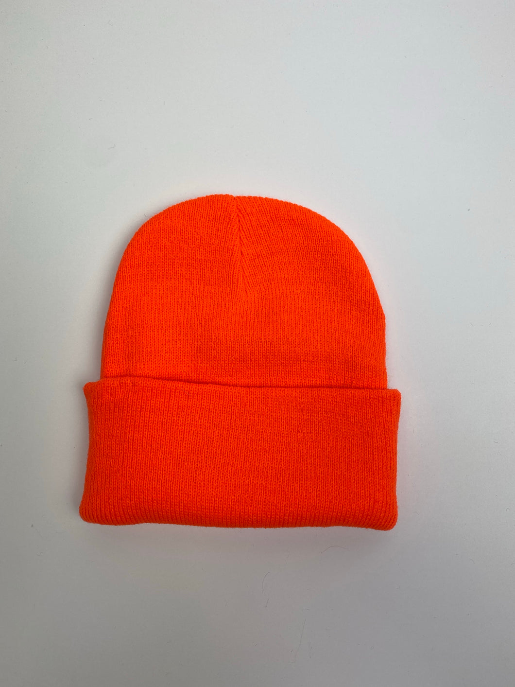 Neon Orange Beanie Hat