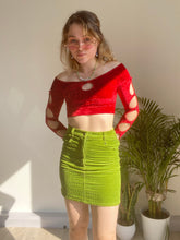 Lime Green Corduroy Skirt